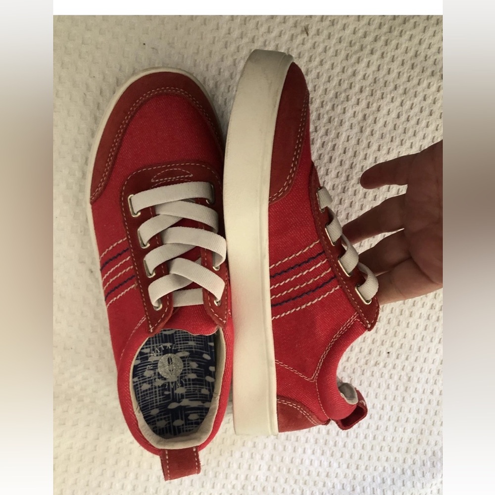 Revitalign Orthotic Canvas Leather Detail Slip-on Sneakers-Dara Red Size 6